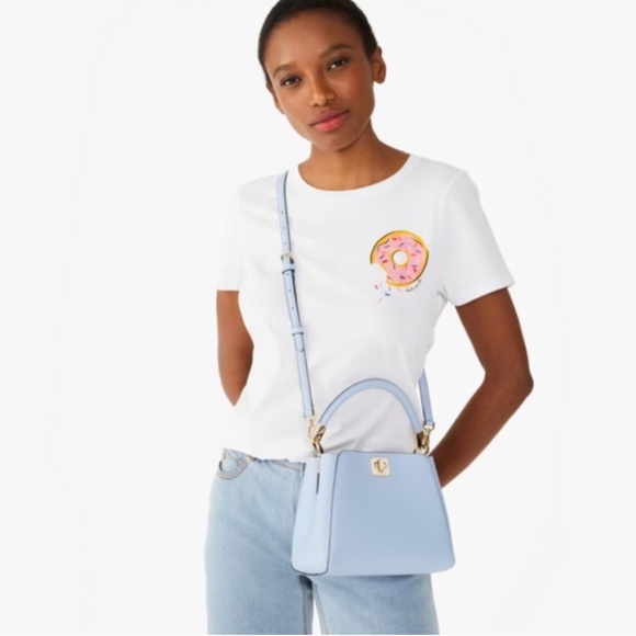 Kate Spade Phoebe Crossbody top handle  in Northstar blue small - Picture 10 of 11